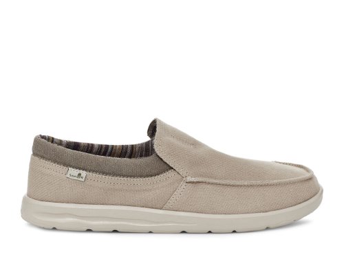 Sanuk Mens Hi Bro Lite Hemp Slip-on Beige Shoes | EAZIRO706